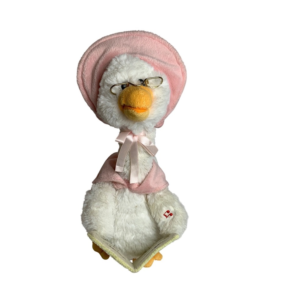 Cuddle Barn Mother Goose Animated Talking Plush Nursery Rhymes‎ Toy 14" Works